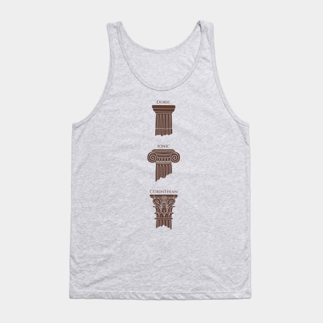 Dark Academia: Greek Columns Tank Top by ElectricFangs